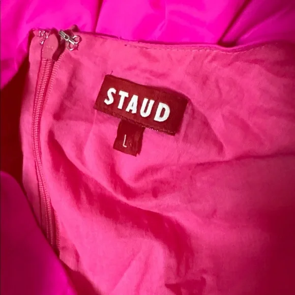 NEW Staud Calypso Cutout maxi Dress Bougainvillea Pink sz L - Picture 10 of 10